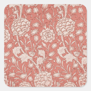 William Morris Wild Tulip Classic Victorian Design Square Sticker