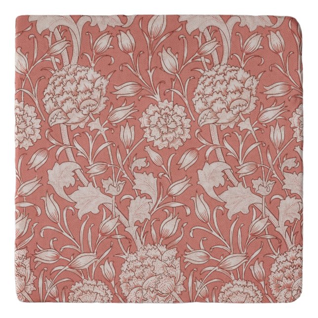William Morris Wild Tulip Classic Victorian Design Trivet (Front)