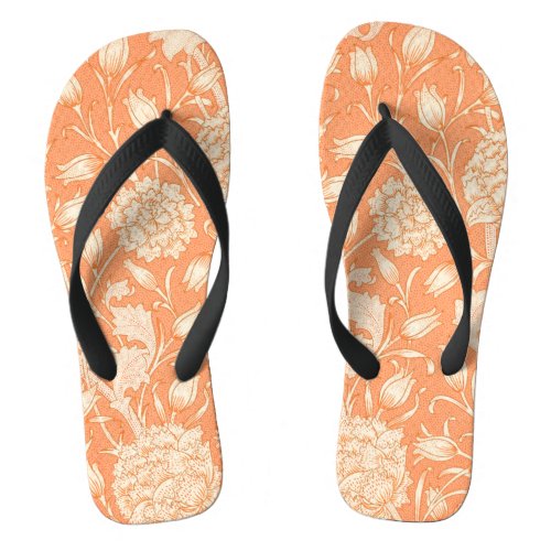 William Morris Wild Tulip famous pattern Flip Flops