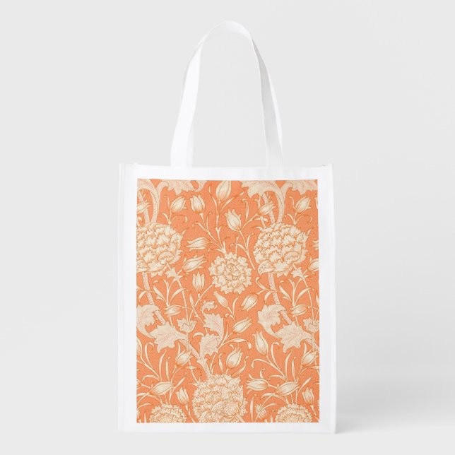 William Morris Wild Tulip famous pattern Grocery Bag (Front)