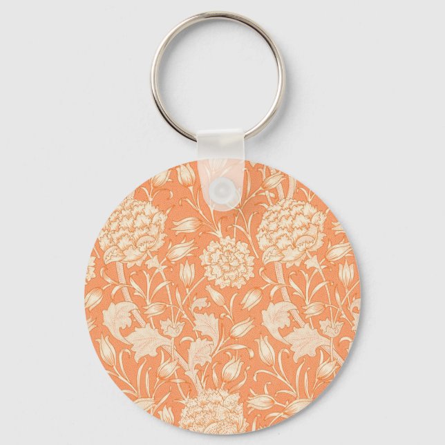 William Morris Wild Tulip famous pattern Keychain (Front)