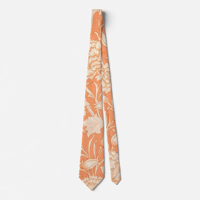 William Morris Wild Tulip famous pattern Neck Tie (Front)