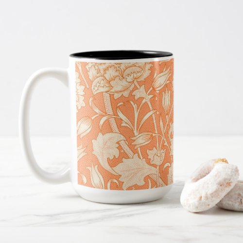 William Morris Wild Tulip famous pattern Two_Tone Coffee Mug