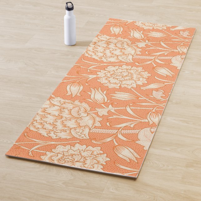 William Morris Wild Tulip famous pattern Yoga Mat (In Situ)