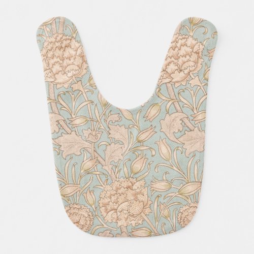 William Morris Wild Tulip Flower Floral Design Baby Bib