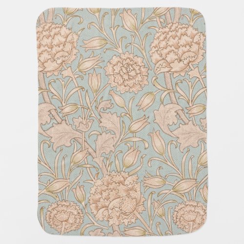 William Morris Wild Tulip Flower Floral Design Baby Blanket