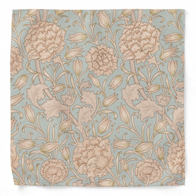 William Morris Wild Tulip Flower Floral Design Bandana (Front)