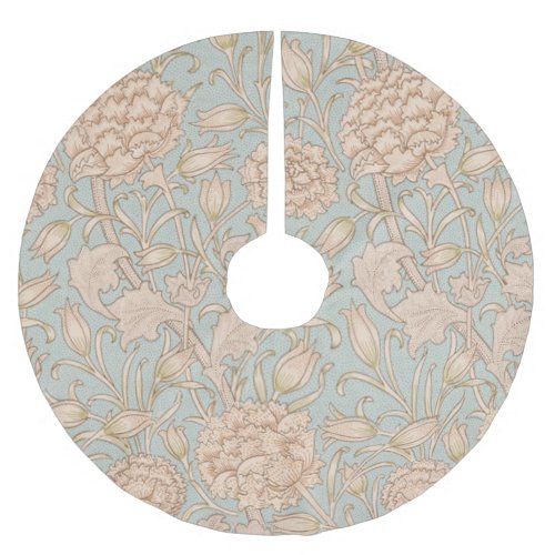 William Morris Wild Tulip Flower Floral Design Brushed Polyester Tree Skirt