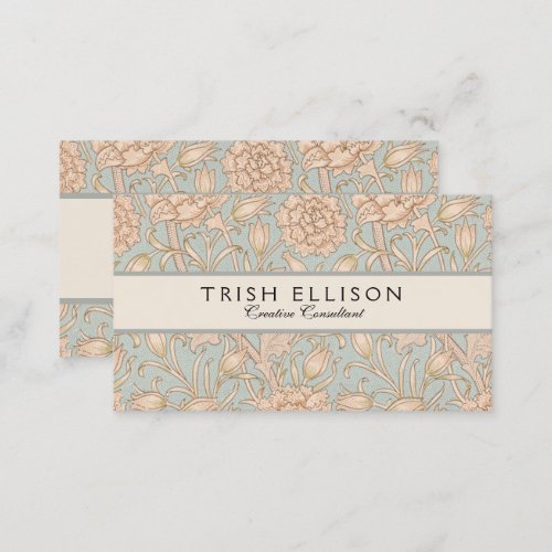 William Morris Wild Tulip Flower Floral Design Business Card