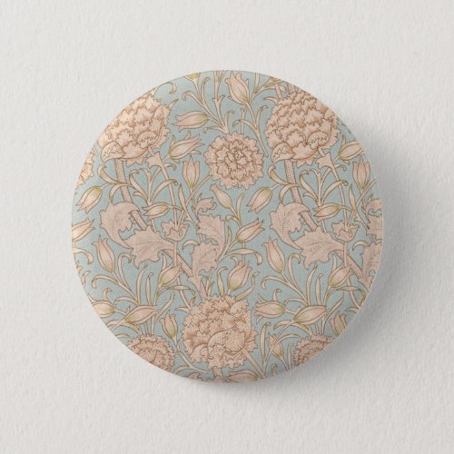 William Morris Wild Tulip Flower Floral Design Button