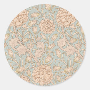 William Morris Wild Tulip Flower Floral Design Classic Round Sticker