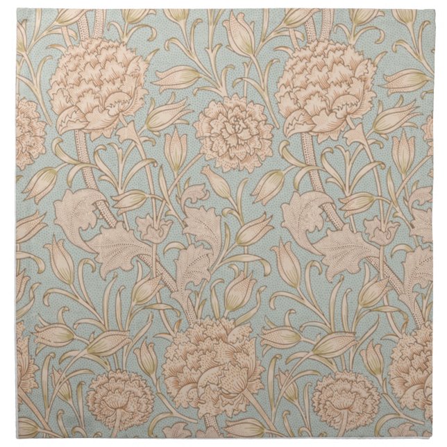 William Morris Wild Tulip Flower Floral Design Cloth Napkin (Front)