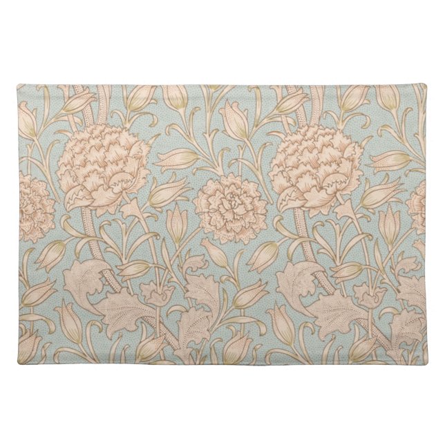 William Morris Wild Tulip Flower Floral Design Cloth Placemat (Front)