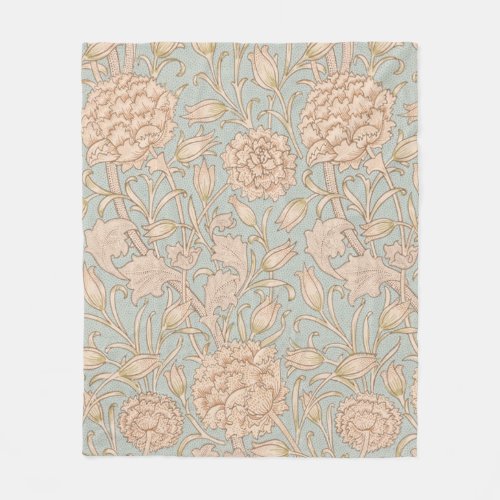 William Morris Wild Tulip Flower Floral Design Fleece Blanket