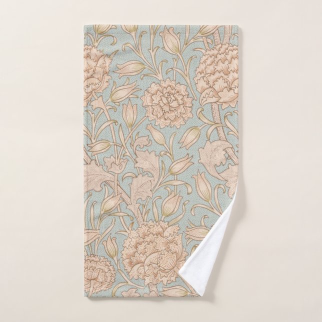William Morris Wild Tulip Flower Floral Design Hand Towel (Hand Towel)