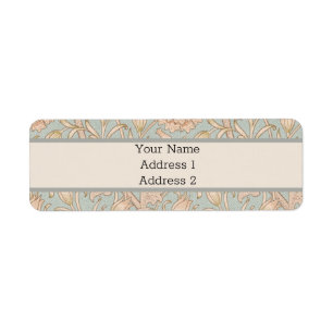 William Morris Wild Tulip Flower Floral Design Label