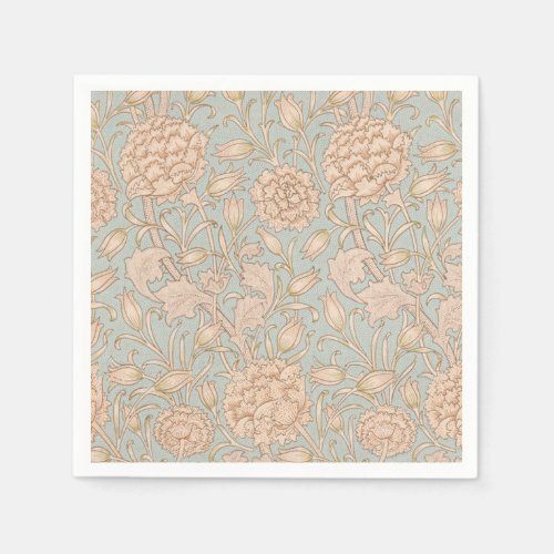 William Morris Wild Tulip Flower Floral Design Napkins