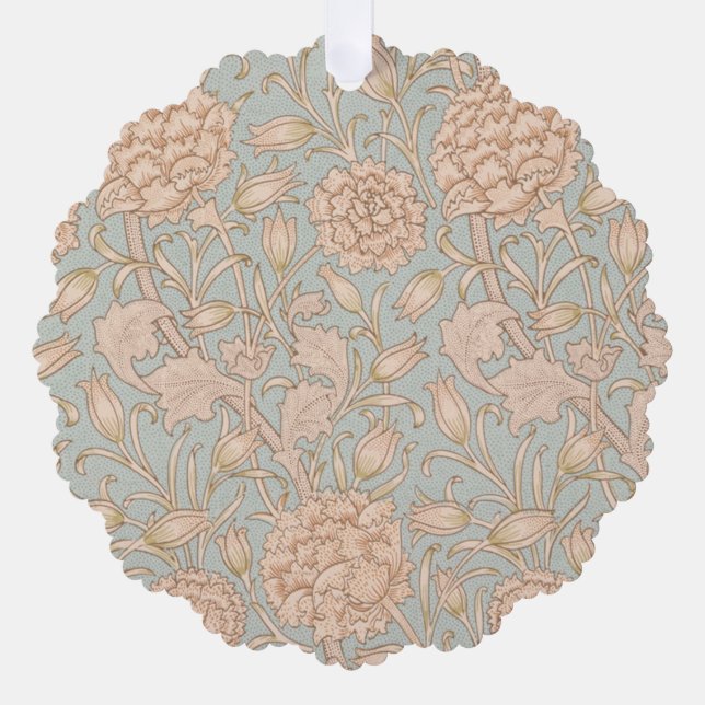 William Morris Wild Tulip Flower Floral Design Ornament Card (Front)