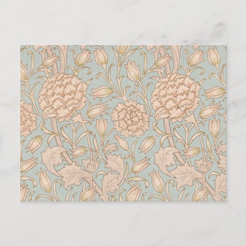 William Morris Wild Tulip Flower Floral Design Postcard