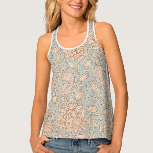 William Morris Wild Tulip Flower Floral Design Tank Top