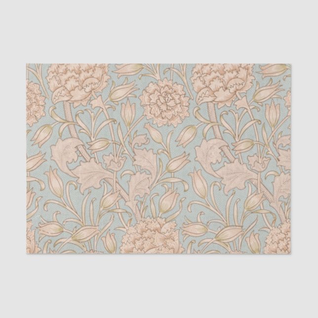 William Morris Wild Tulip Flower Floral Design Tissue Paper (Front)