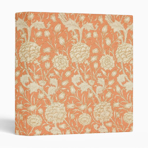 William Morris Wild Tulip Orange Floral Art 3 Ring Binder