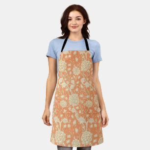 William Morris Wild Tulip Orange Floral Art Apron