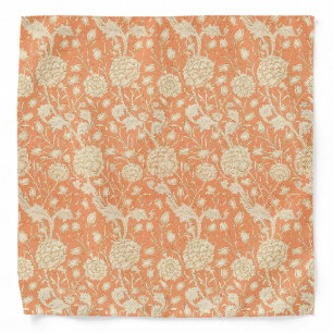 William Morris Wild Tulip Orange Floral Art Bandana