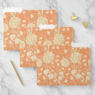 William Morris Wild Tulip Orange Floral Art File Folder