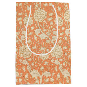 William Morris Wild Tulip Orange Floral Art Medium Gift Bag