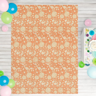 William Morris Wild Tulip Orange Floral Art Outdoor Rug
