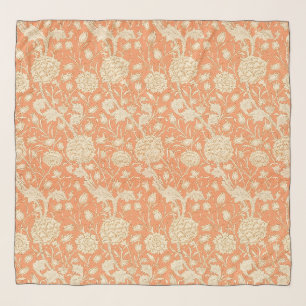 William Morris Wild Tulip Orange Floral Art Scarf