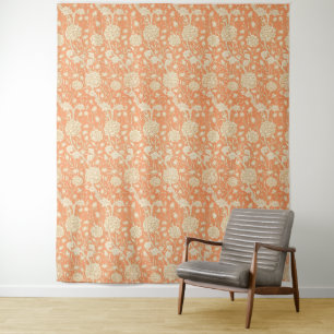 William Morris Wild Tulip Orange Floral Art Tapestry