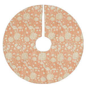 William Morris Wild Tulip Vintage Floral Pattern Brushed Polyester Tree Skirt