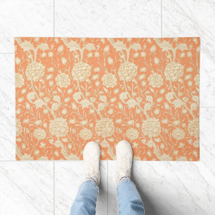 William Morris Wild Tulip Vintage Floral Pattern Doormat