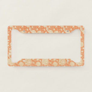 William Morris Wild Tulip Vintage Floral Pattern License Plate Frame