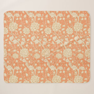 William Morris Wild Tulip Vintage Floral Pattern Sherpa Blanket