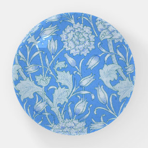 William Morris - Wild Tulips - Blue Floral Paperweight