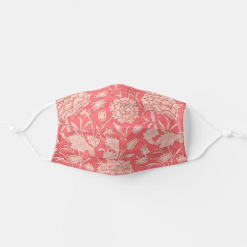 William Morris _ Wild Tulips _ Pink Floral Pattern Adult Cloth Face Mask