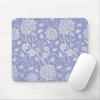 William Morris, Wild Tulips  Purple Floral Pattern Mouse Pad