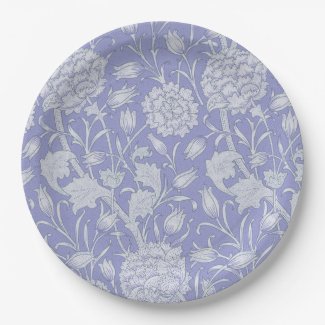 William Morris - Wild Tulips Purple Floral Pattern Paper Plates