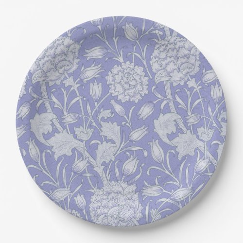 William Morris _ Wild Tulips Purple Floral Pattern Paper Plates