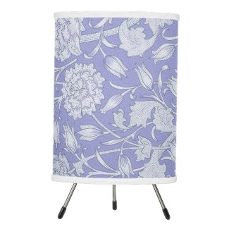 William Morris - Wild Tulips Purple Floral Pattern Tripod Lamp