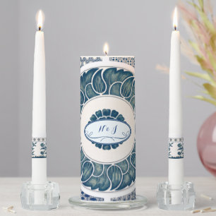 William Morris & Wilhelmina Style Prints Unity Candle Set