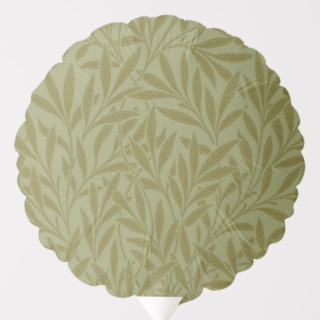William Morris Willow Antique Green Leaf Vine Art Balloon (Front)