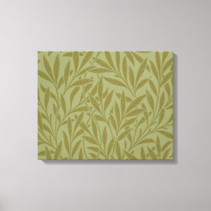 William Morris Willow Antique Green Leaf Vine Art Canvas Print