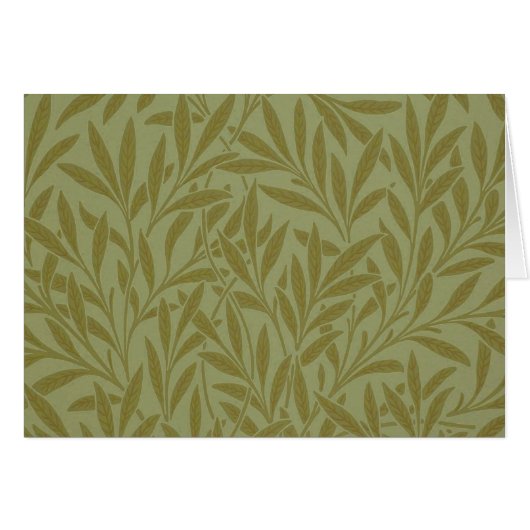 William Morris Willow Antique Green Leaf Vine Art Cards (Front Horizontal)