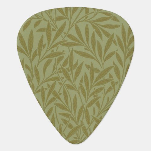 William Morris Willow Antique Green Leaf Vine Art Guitar Pick