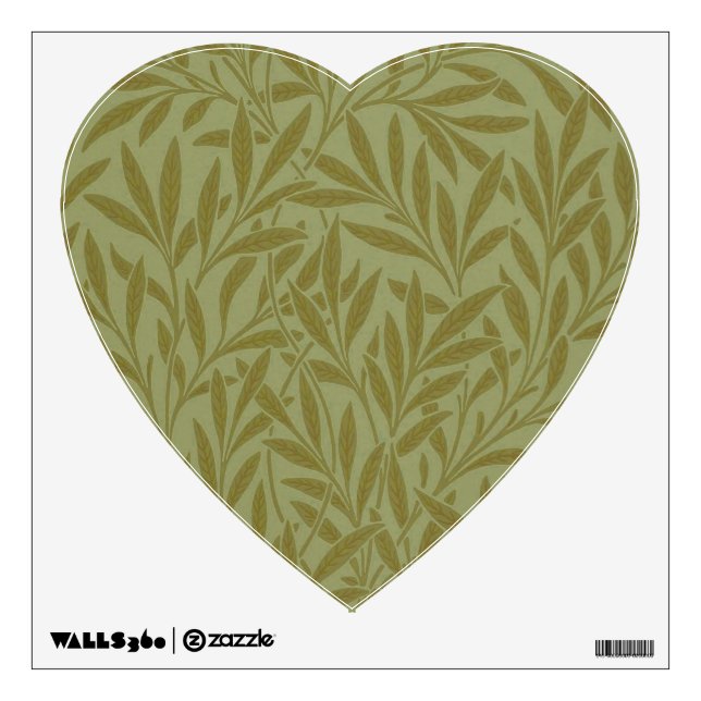 William Morris Willow Antique Green Leaf Vine Art Wall Decal (Front)