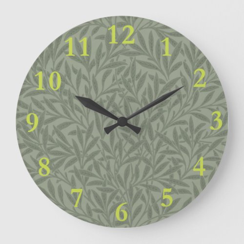 William Morris Willow Art Garden Flower Classic Large Clock